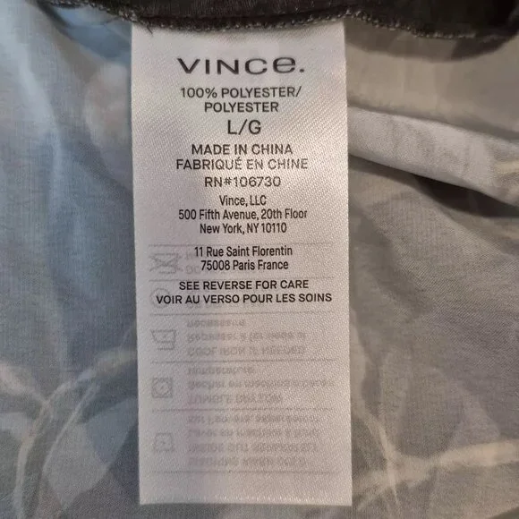 Vince Bellflower V-Neck Slip Midi Dress Size L - Picture 8 of 9